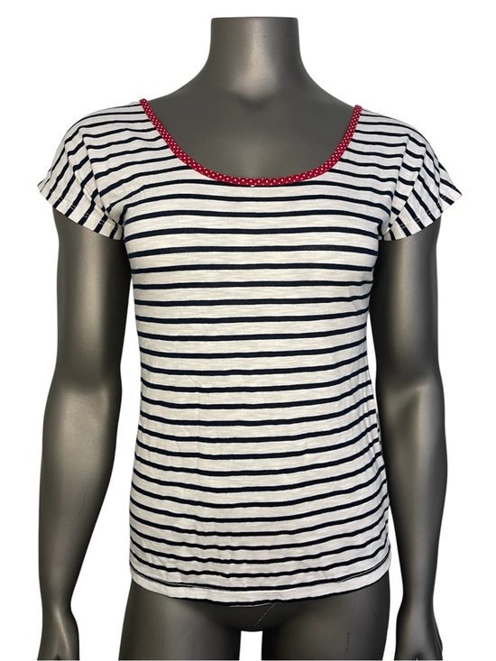 dELiA*s Tops - delias‎ M Striped Baby Tee Red Polka Dot Bows Sailor Y2K Round Neck